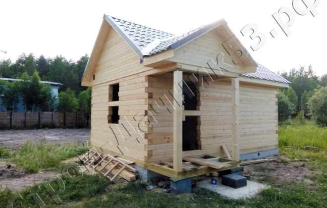 1 Брусовая баня Б-11, 6×4, 26 м², Ленинградская область, Всеволожский район, КП «Белоостровская Жемчужина» (6)